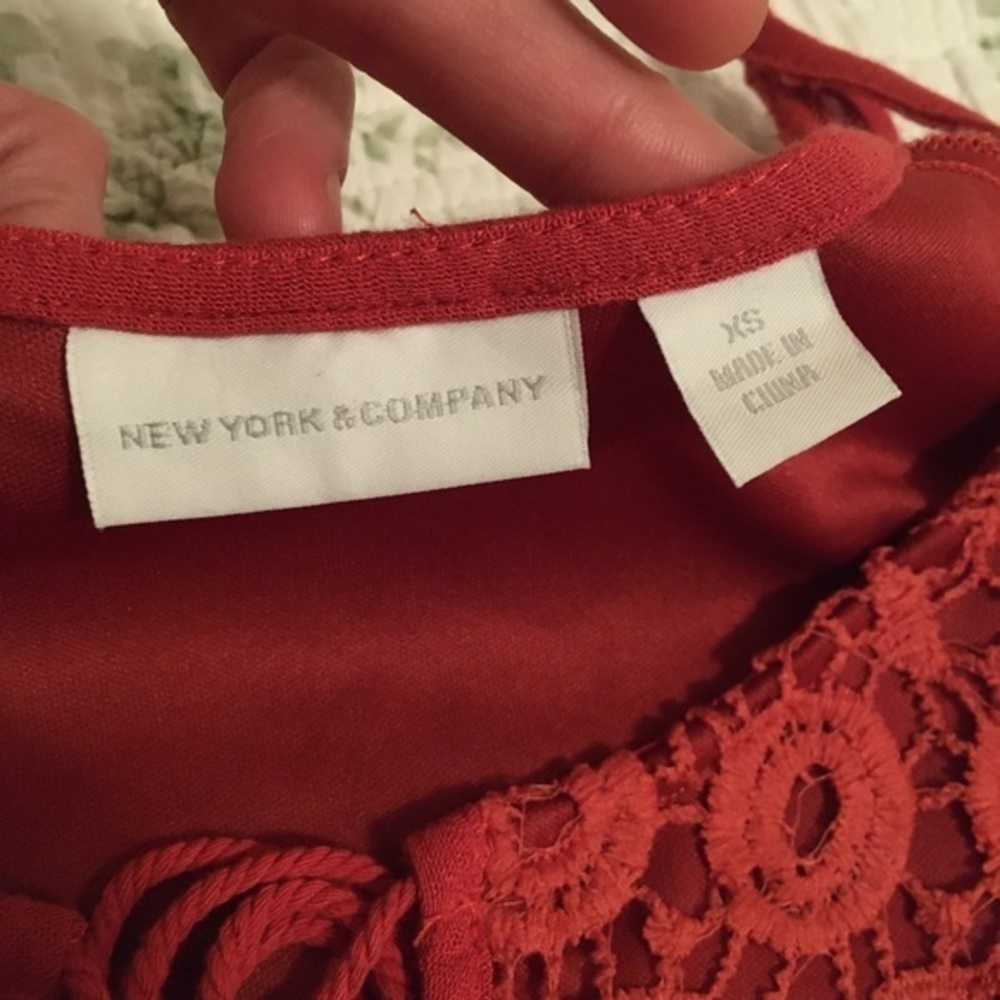 NY&C Red Orange Boho Style Dress - Picture 9 of 9
